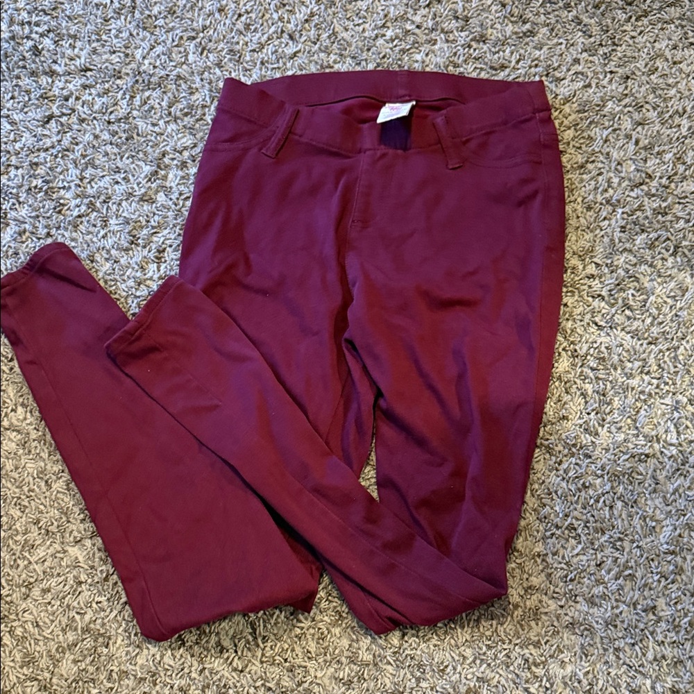 Burgundy Skinny Pants